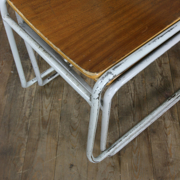 X4 Vintage Industrial School Stacking Chairs