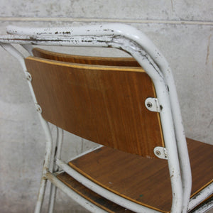 X4 Vintage Industrial School Stacking Chairs
