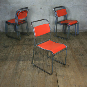 X7 Vintage Industrial School Stacking Chairs (set of seven)