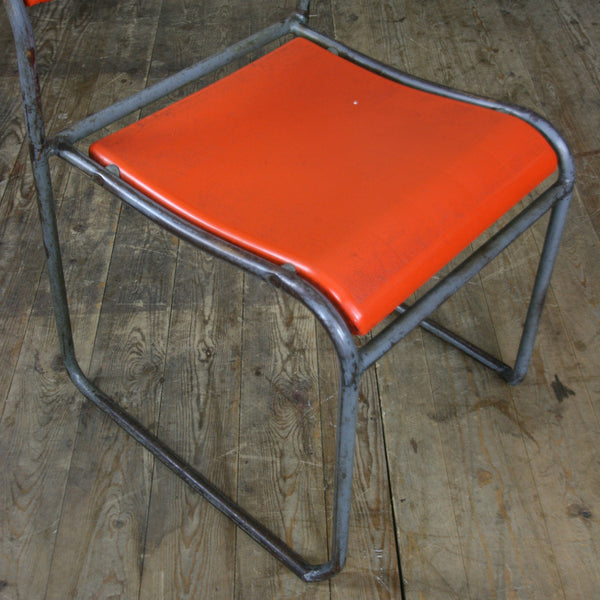 X7 Vintage Industrial School Stacking Chairs (set of seven)
