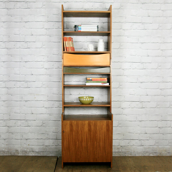 Danish Teak Modular Wall Unit Shelving #2 Orange