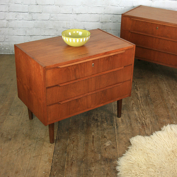 Danish Teak Chest of Drawers / Bedside Cabinet