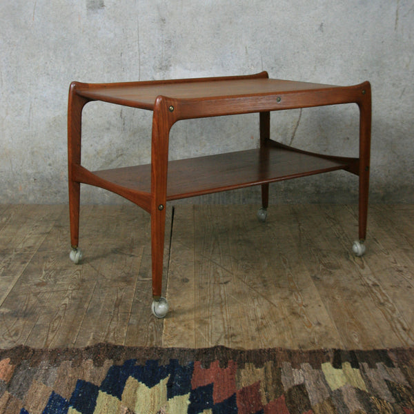 Mid Century Danish Teak Drinks Trolley Bar