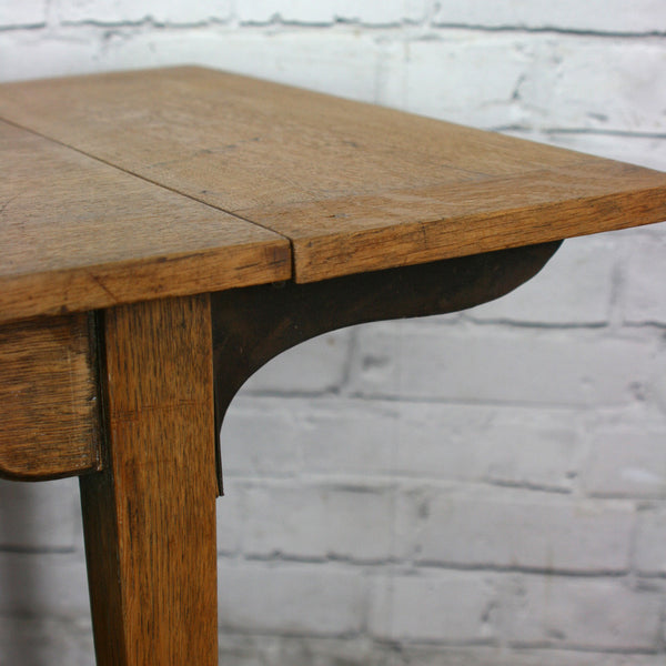 Edwardian ERVIII Vintage Oak Drop Leaf Desk (1 of 2)