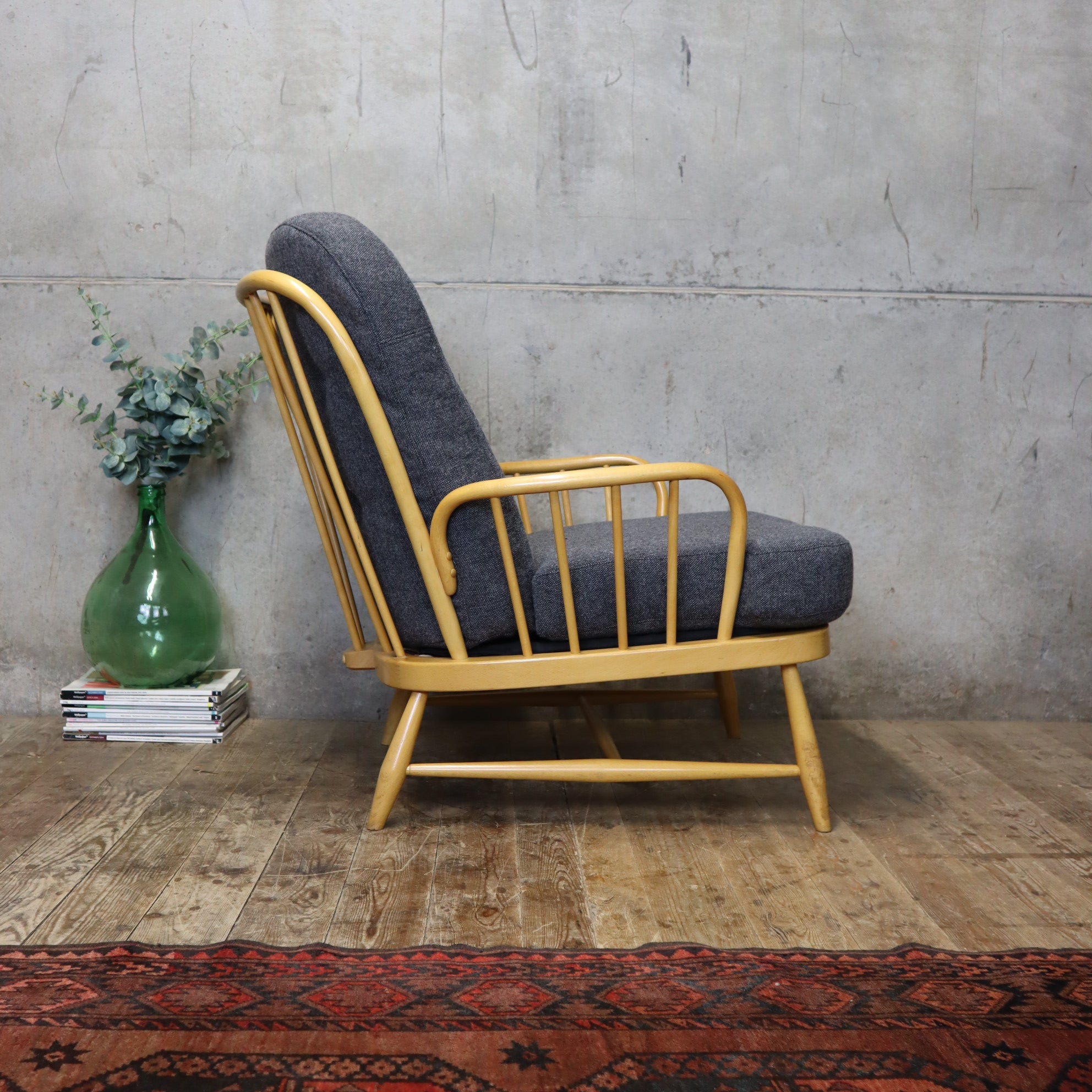 Mid Century Ercol Jubilee Armchair 0403f Mustard Vintage