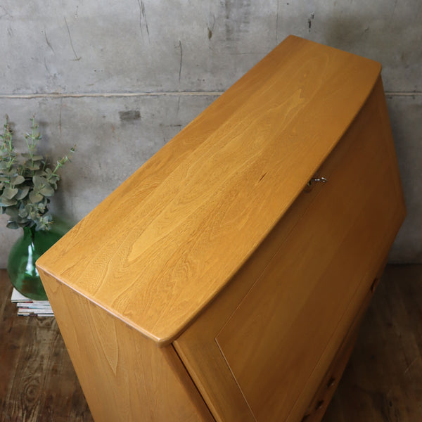 Mid Century Ercol Windsor Bureau Drinks Cabinet - 2611b