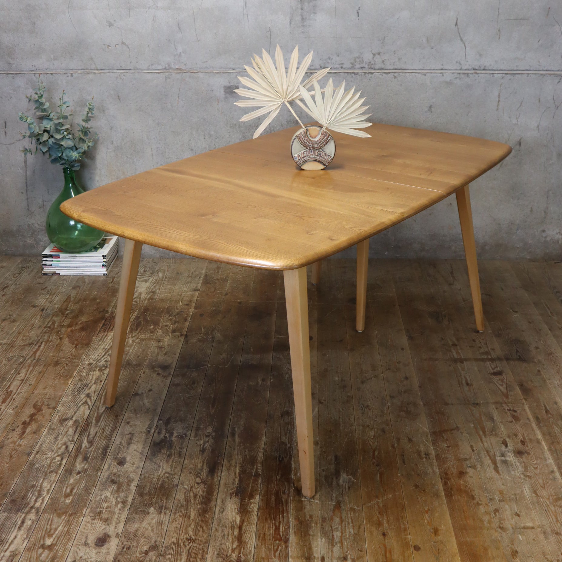 Mid Century Ercol Grand Windsor Extending Dining Table 1008f