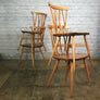 X4 Vintage Mid Century Ercol Candlestick Chiltern Chairs