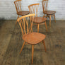 X4 Vintage Mid Century Ercol Candlestick Chiltern Chairs
