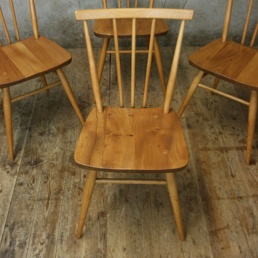 X4 Set of Four Vintage Ercol Model 391 Chairs -1308e