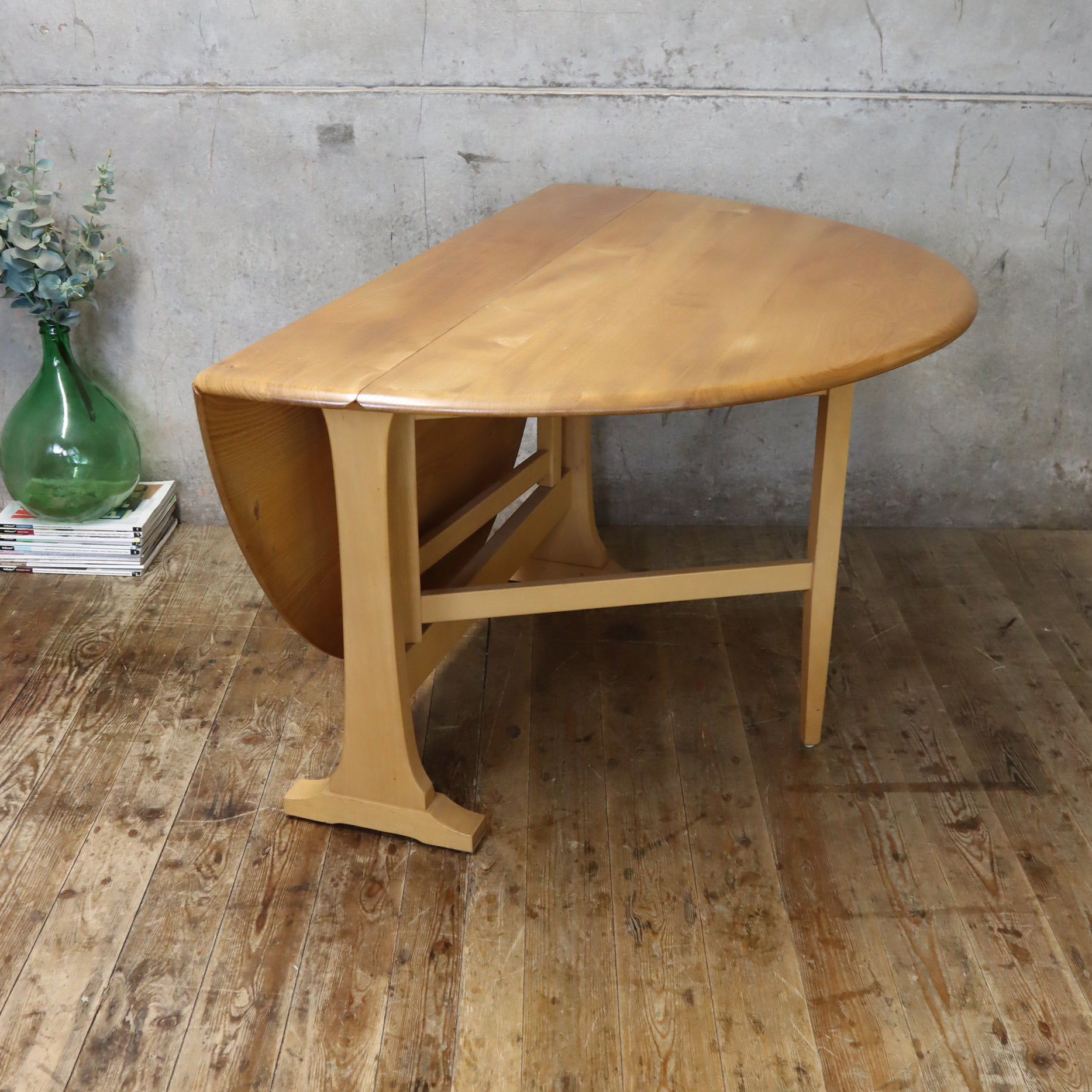 Vintage Ercol Windsor Gate Leg Folding Dining Table - 1211c – Mustard ...