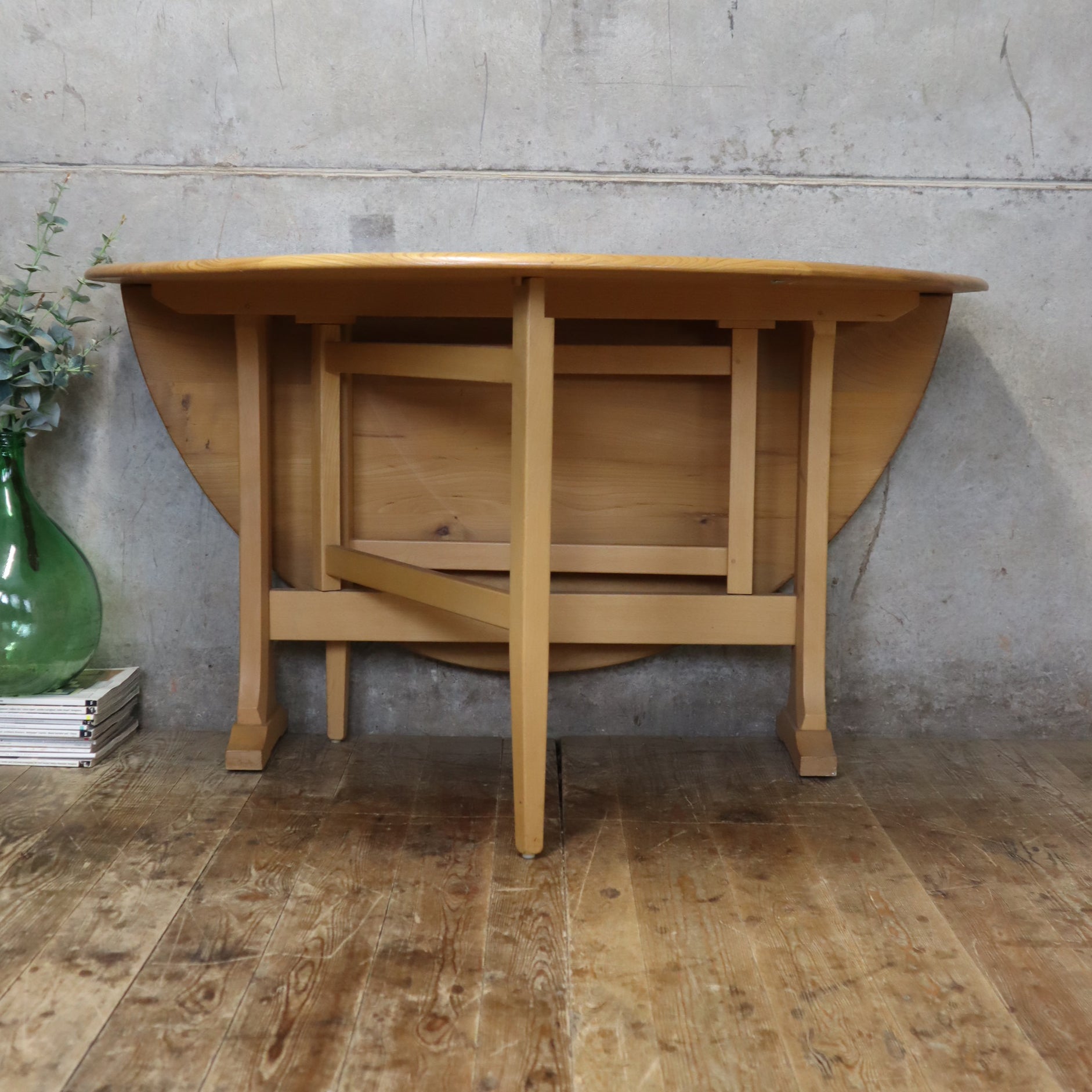 Vintage Ercol Windsor Gate Leg Folding Dining Table - 1211c – Mustard ...