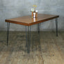 Reclaimed Teak School Table with Hairpin Legs