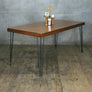Reclaimed Teak School Table with Hairpin Legs