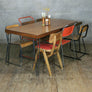 Reclaimed Teak School Table with Hairpin Legs
