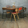 Reclaimed Teak School Table with Hairpin Legs