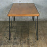 Reclaimed Teak School Table with Hairpin Legs