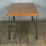 Reclaimed Teak School Table with Hairpin Legs