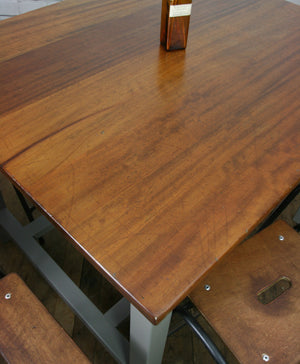 Large Painted Vintage School Lab Table / Kitchen Island
