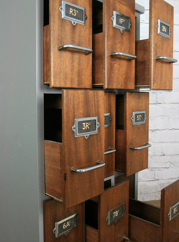 Mid Century Index / Filing Cabinet Drawers