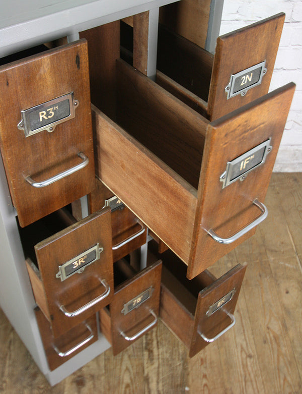 Mid Century Index / Filing Cabinet Drawers