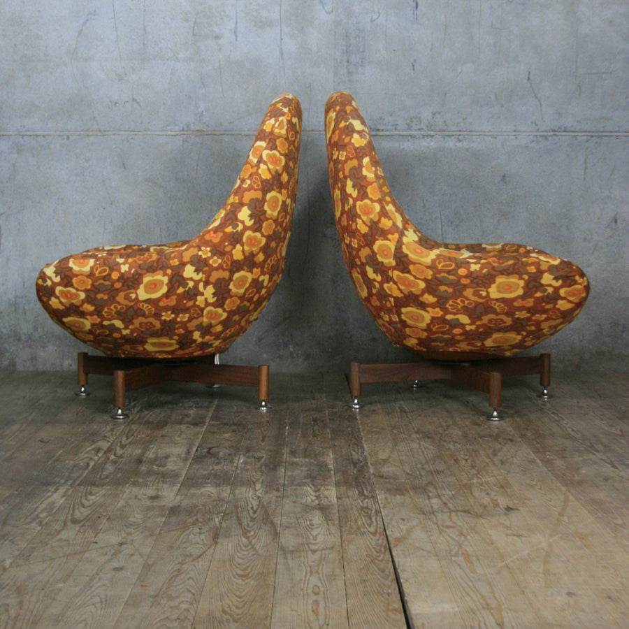 Mid Century Swivel Egg Chair (prop use) - Pair Available