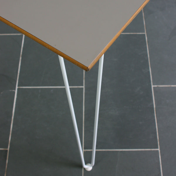 Reclaimed Hairpin Desk / Table - Grey Top/White Legs
