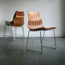 X4 Hans Brattrud Mid Century Scandia Stacking Chairs