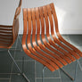 X4 Hans Brattrud Mid Century Scandia Stacking Chairs