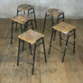 X5 Vintage Art Department Stacking Stools