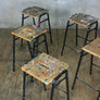 X5 Vintage Art Department Stacking Stools