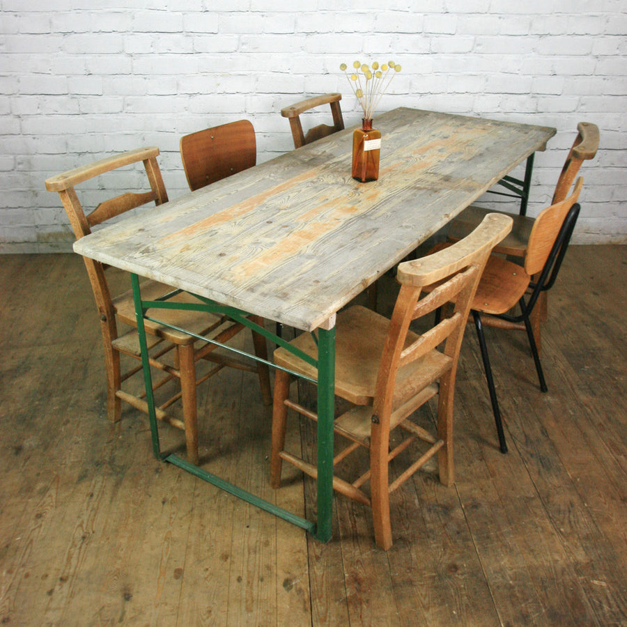 Vintage Industrial Folding Cafe Beer Tables