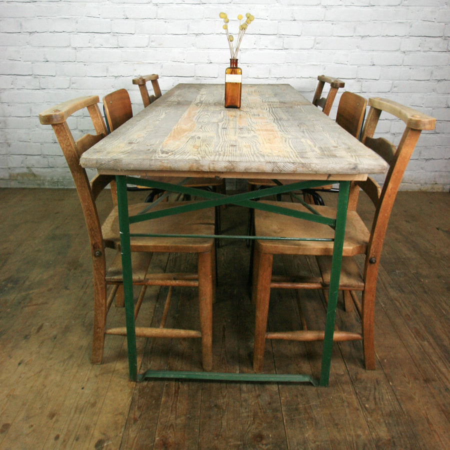 Vintage Industrial Folding Cafe Beer Tables