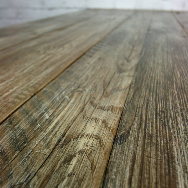 Reclaimed Cast Iron Industrial Dining Table - Retail / Shop Display.