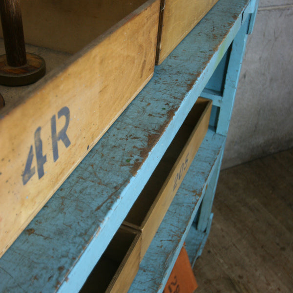 Vintage Industrial Factory Storage Shelves - Retail Display