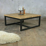 'The Harnall' Square Rustic Coffee Table - In stock