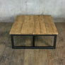 'The Harnall' Square Rustic Coffee Table - In stock