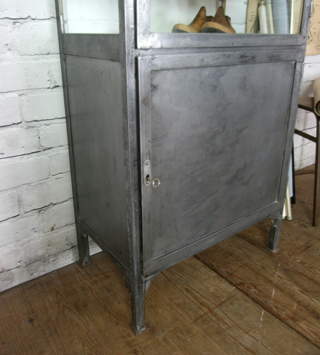 Vintage Industrial Steel Glazed Medical Cabinet – Mustard Vintage