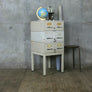 Vintage Industrial French Medical Index Cabinet