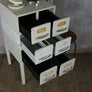 Vintage Industrial French Medical Index Cabinet