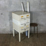 Vintage Industrial French Medical Index Cabinet