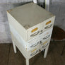 Vintage Industrial French Medical Index Cabinet