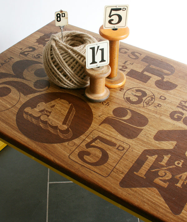 *LIMITED EDITION* 'The Harnall – Taste Delight' Foodie inspired Iroko Coffee Table