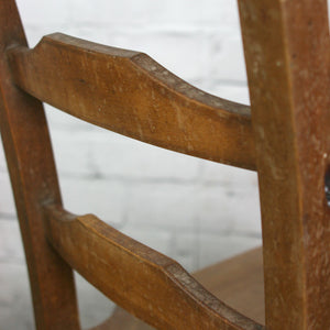 4 Vintage Rustic School Church Chapel Chairs