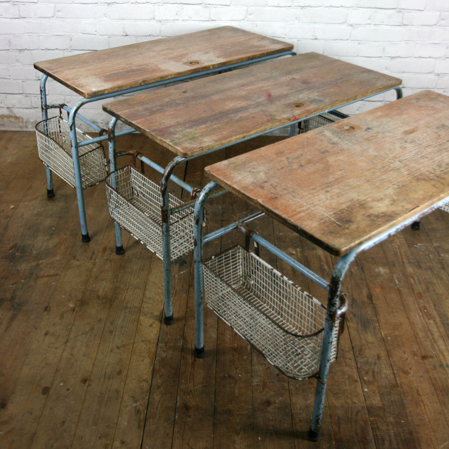 Vintage Industrial School Desk Shop/Retail Display Table