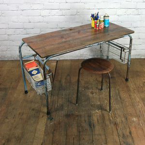 Vintage Industrial School Desk Shop/Retail Display Table