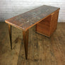 Vintage Industrial Reclaimed Iroko School Desk #2