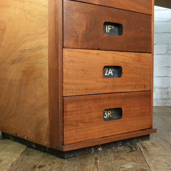Vintage Industrial Reclaimed Iroko School Desk #2