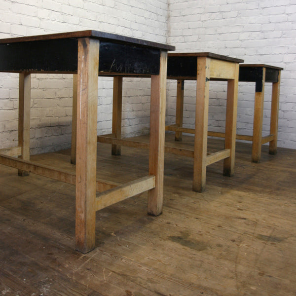 Vintage Industrial School Laboratory Table