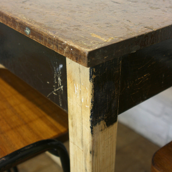 Vintage Industrial School Laboratory Table